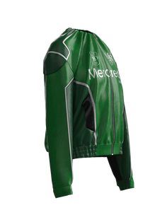 Biker jacket with brand's logo. THIS IS A DIGITAL ITEM, IT ONLY EXISTS DIGITALLY AND WILL BE APPLIED TO YOUR PHOTO(s) Color: green. Material: digital leather. Digital clothes fit all sizes. About the brand: Mardi Mercredi is a South Korean brand. The first collection for DRESSX was produced by focusing on clothes that cannot be created in reality. The famous painting jacket reminds the designer of painting work, and the metallic material feels like oil paint was made into an outfit. The collecti Casual Green Leather Jacket For Streetwear, Casual Green Leather Jacket For Winter, Green Long Sleeve Leather Jacket Casual Style, Casual Green Long Sleeve Leather Jacket, Green Leather Streetwear Jacket With Long Sleeves, Green Leather Jacket For Streetwear, Green Leather Jacket For Streetwear With Long Sleeves, Casual Green Biker Jacket For Winter, Casual Green Winter Biker Jacket