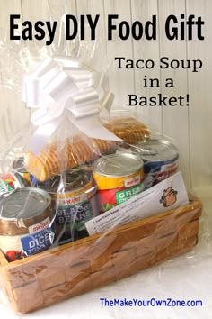 an easy diy food gift in a basket