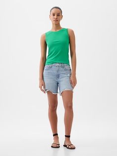 Modern Shell Tank Top | Gap Trendy Gap Tank Top For Summer, Trendy Gap Summer Tank Top, Spring Cotton Tank Top By Gap, Trendy Gap Tank Top For Spring, Gap Cotton Tank Top For Summer, Gap Spring Tank Top, Green Linen Tank Top For Summer, Gap Summer Tank Top, Gap Sleeveless Tank Top For Summer