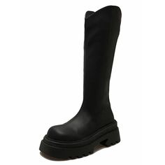 SPECIFICATIONSBrand Name: AmozaeBoot Type: Modern BootsShaft Material: PUOutsole Material: RUBBERUpper Material: PUHign-concerned Chemical: NoneOrigin: Mainland ChinaCN: ZhejiangSeason: WinterInsole Material: FabricHeel Type: Square heelLining Material: microfiberBoot Height: Knee-HighItem Type: BOOTSFashion Element: PlatformDepartment Name: ADULTToe Shape: round toeHeel Height: High (5cm-8cm)With Platforms: YesPlatform Height: 0-3cmStyle: British Styleis_handmade: YesPattern Type: SolidFit: Fit Black Chunky Platform Knee-high Boots, Trendy Black Knee-high Boots With Round Toe, Black Knee-high Martin Boots For Spring, Black Round Toe Knee-high Boots For Fall, Black Chunky Platform High-ankle Mid-calf Boots, Black Chunky Platform High Ankle Mid-calf Boots, Trendy Black Closed Toe Mid-calf Boots, Trendy Black Mid-calf Closed Toe Boots, Wide Calf Chunky Platform Knee-high Boots With Round Toe