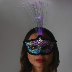 Buying Fiber Optic Light Up Mask at Michaels. com. Protect your identity with this Light Up Fiber Optic Mask. This stylish accessory is perfect for masquerades and Halloween. Costume not included. One size fits most teens and adults. Protect your identity with this Light Up Fiber Optic Mask. This stylish accessory is perfect for masquerades and Halloween. Details: Multicolored One size fits most teens and adults Costume not included Includes mask Spot clean | Fiber Optic Light Up Mask By Amscan Fiber Optic Light, Mask Light, Reflective Light, Halloween Costume Mask, Fibre Optics, Purple Gems, Halloween Store, Costume Mask, Masquerade Mask