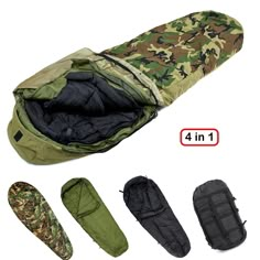 an army sleeping bag with 4 in 1 sleeping bags