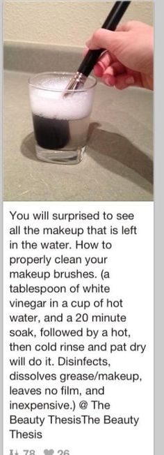 Clean makeup brushes by angela Diy Makeup Brush Cleaner, Clean Makeup Brushes, Makeup Cleaner, Diy Makeup Brush, Drag Make-up, Makeup Tip, Make Up Tutorials, Shadow Makeup