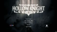 the title screen for hollow knight, an interactive video game that is available on steam