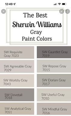 the best sherwin williams gray paint colors