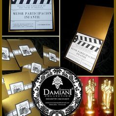 some gold and black items on display in front of a red carpeted area with the words damanii