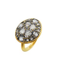 Tortoise ring melds the fluid interplay of rose-cut diamonds into one integrated surface of light, an effect simultaneously calming and enlivening. 18kt yellow gold Rose cut champagne diamonds 3 cts Length: 7/8" (22 mm) Width: 3/4" (20 mm) Height: 1/4" (6 mm) Size: 7- can be sized up or down Tortoise Ring, Champagne Diamond, Skeleton Watch, Rose Cut Diamond, Druzy Ring, Rose Cut, Gold Rose, Tortoise, Bracelet Watch