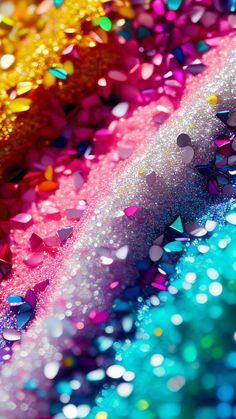 the colors of confetti and glitter are multicolored