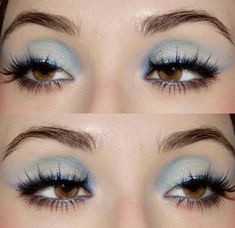 Blue Euphoria Makeup, Red Cherry Nails, Sea Sparkle, Gel Mascara, Funky Makeup, Swag Makeup, Dope Makeup