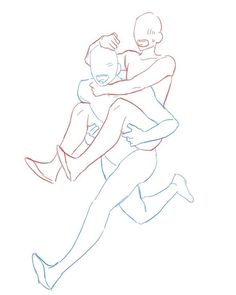 a drawing of two people hugging each other