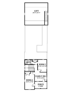 the second floor plan for this home