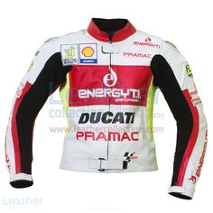 Jacket Andrea Iannone Ducati Jacket, Andrea Iannone, Ducati Motorcycle, Motorcycle Race Suit, Race Suit, Ducati Motorcycles, Racing Suit, Leather Motorcycle Jacket, White Jacket