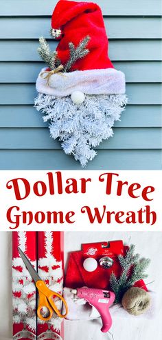 gnome wreath Christmas Gnome Wreath, Christmas Knomes, Christmas Reef, Tree Gnome, Christmas Wreath Decor, Diy Christmas Door, Gnome Wreath, Dollar Tree Christmas Decor