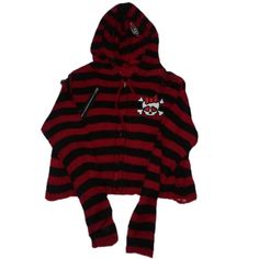 Gothic Skull Pattern Hoodie Striped Knitted Sweater Cardigan Female Harajuku Punk Japanese Korea Gothic Sweater, Emo Skull, Girl Skull, Egirl Clothes, Gothic Girl, Striped Knitted Sweater, 90s Hip Hop Fashion, Loose Hoodie, Skull Hoodie