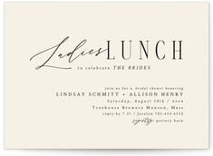 an elegant wedding luncheon card with the words,