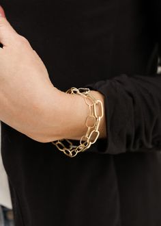 The two of you are linked forever. The Legacy Gold Chain Link bracelet in solid 18ky gold proves it. The bracelet is from our Legacy Collection of bridal jewelry, but let’s be clear: you don’t need to be getting married to wear it (we all know love happens, wedding or no wedding). Indulge yourself or someone you love with links of solid gold. Rest assured, there’s an extra security feature on the handmade clasp. 18ky recycled gold Handmade Yellow Gold Recycled Gold Bracelets, Gold Diamond Bracelet With Cable Chain, Elegant Recycled Gold Bracelets, Gold Cable Chain Link Diamond Bracelet, Yellow Gold Bangle Bracelet With Solid Link Construction, Yellow Gold Bangle With Solid Link Construction, Yellow Gold Chain Bracelet With Rectangular Links, Gold Link Bracelets For Anniversary, Modern Gold Cable Chain Bracelet