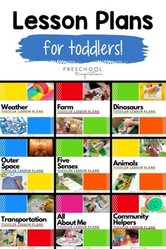 a collage of nine different toddler lesson plans with the text, 'lesson plans for toddlers' May Curriculum For Toddlers, Lesson Plan Activities Preschool, Curriculum Activities For Preschoolers, Themes For Infants Lesson Plans, Head Start Lesson Plans, Before And After Care Activities, Preschool Teacher Ideas Lesson Plans, Preschool Topics Lesson Plans, Theme Of The Week Preschool