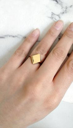 9K 14K 18K Rhombus Signet ring, Custom Initial Personalized Signet, Solid Gold Signet ring, Gold Pinky ring, Monogram chevalier ring, Women Signet Ring, Unique Gift, FREE EXPRESS SHIPPING Trendy yet classic marquise chevalier/signet ring made in solid gold. Customize your signet ring with your initial! You want something else engraved on your signet ring? Contact us and add our engraving service in your cart: https://www.etsy.com/listing/632275620 ------------------------------------------------ Modern Diamond-shaped Promise Ring, Modern Yellow Gold Diamond-shaped Jewelry, Heirloom Gold Diamond-shaped Jewelry, 14k Gold Diamond-shaped Ring, 14k Gold Diamond-shaped Diamond Ring As Gift, 14k Gold Diamond-shaped Ring Fine Jewelry, Heirloom Gold Diamond-shaped Ring, Formal Yellow Gold Diamond-shaped Rings, 14k Gold Diamond-shaped Promise Ring