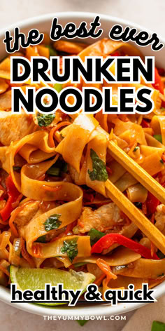 Thai Food Appetizers, Spicy Drunken Noodles, Pad Kee Mao Recipe, Drunken Noodles Recipe, Pad Kee Mao, Thai Recipes Noodles, Noodle Bowls Recipes, Asian Noodle Recipes