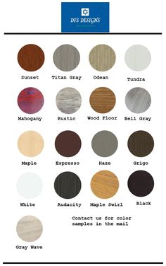 the different colors of wood are shown on this page, and it's not all in