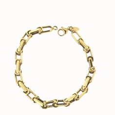 Elevate his style with the timeless elegance of our 18k Solid Yellow Gold Link Bracelet. This exquisite 8-inch piece, weighing 10 grams, is expertly crafted in Italy and captures the essence of sophistication. A perfect gift for men, its hypoallergenic 18k gold construction ensures both quality and comfort. Delivered in an Amalia blue gift box, this bracelet is not just an accessory, but a statement of refined taste Mens Silver Jewelry, His Style, Gold Link Bracelet, Baby Earrings, Men Bracelet, Mens Gold Bracelets, Gold Link, Kids Necklace, Men's Bracelet