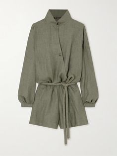 Linen Playsuit, Rose Jumpsuit, Jean Trench Coat, Rope Belt, Flat Dress Shoes, Dress Flats, Sports Suit, Loro Piana, Everyday Wardrobe