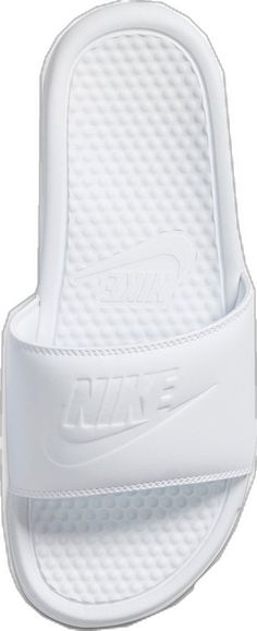 White Sneakers With Embossed Logo For Spring, Spring White Sneakers With Embossed Logo, Classic White Slides With Round Toe, White Low-top Sporty Slides, White Sports Slides With Cushioned Footbed, White Cushioned Slides For Sports, Sporty White Slides For Sports, White Slip-on Sports Slides, White Low-top Synthetic Slides