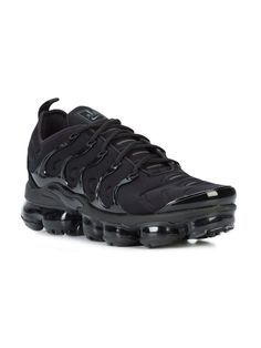 Nike Air VaporMax Plus lace-up Sneakers - Farfetch Nike Dynamic Lace-up Running Shoes, Outdoor Air Max Cushioning Lace-up Sneakers, Black Low-top Sneakers With Laces, Urban Black Sneakers With Laces, Black Urban Sneakers With Laces, Nike Custom Dynamic Sneakers, Custom Lace-up Sneakers With Air Cushioning For Streetwear, Dynamic Custom Nike Sneakers, Nike Low-top Custom Sneakers With Air Cushioning