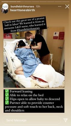 an image of a person in a hospital bed with the caption that reads,