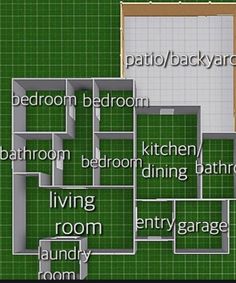 an overhead view of a kitchen and living room with the words above it in white