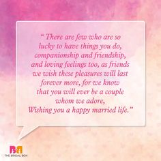 a pink and purple watercolor background with a quote from the famous movie, happy married life