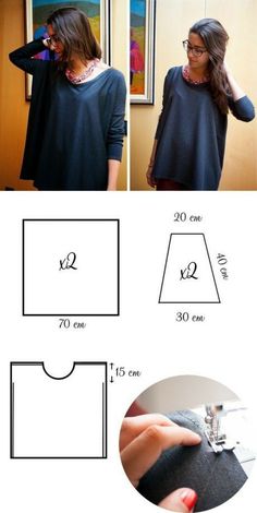 the instructions for how to sew a top