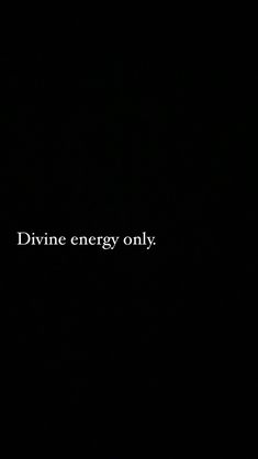 the words divine energy only written in white on a black background