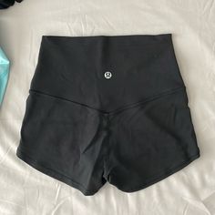 Lululemon Women’s High Rise 2” Align Shorts Color: Black Size: 2 Can Fit A 4 Too No Stains Or Snags Perfect Condition Super Popular Style Loved These But Need To Get A Size 6 Lmk In The Comments With Any Questions Nwot Cute Clothes Lululemon, Lululemon Black Shorts, Lululemon Size 2, Eminem Daughter, Black Lulu Shorts, Lululemon Clothes, Popular Pants, Nike Winter Jackets, Black Spandex Shorts