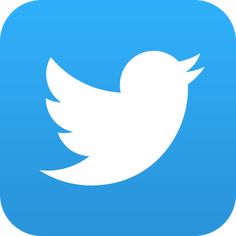 a white twitter logo on a blue background