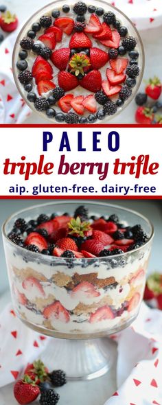 this triple berry trifle is an easy and delicious dessert