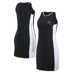 If you're in search of a fashion-forward look for the next Dallas Cowboys game day, look no further than this Bodyframing Tank Dress from WEAR by Erin Andrews. It features spandex fabric for a form-fitting design and a quarter-zip at the neckline. Printed Dallas Cowboys graphics complete the look, making this sleeveless dress the perfect elevated piece of fan gear.If you're in search of a fashion-forward look for the next Dallas Cowboys game day, look no further than this Bodyframing Tank Dress Dallas Cowboys Game Day, Cowboys Game Day, Dallas Cowboys Game, Dallas Cowboys Gear, Erin Andrews, Black Tank Dress, Uniform Design, Women's Wear, Fan Gear