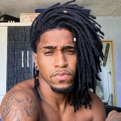 Man Braids, Loc Appreciation, Hair Room, Mens Dreads, Beautiful Locs, Dreadlock Styles