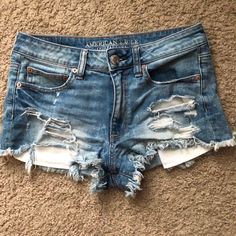 New, Never Worn Jean Shorts American Eagle, High Rise Shorts, Cute Shorts, Fashion Ideas, Jean Shorts, American Eagle Outfitters, American Eagle, Color Blue, Summer Outfits