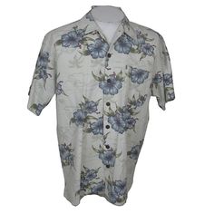 Brand: Cherokee Vintage 90s, early 00s Hawaiian style camp shirt; print features tropical hibiscus flowers Condition: Nice preowned with no rips tears holes stains or missing buttons. NOTE: size and fabric content label has been removed All measurements are approximate. Fabric: cotton Color: off white, blue, green, red and more Collar: Spread Pocket:Single, left Buttons: plastic Back Pleats: knife S/L: S1 IMPORTANT: See size and measurement info in the pics section; then please measure a shirt y Tropical Cruise, Camp Shirts, Vintage Tropical, Tropical Hibiscus, Tiki Party, Camp Shirt, Hawaiian Style, Casual Friday, Hibiscus Flowers