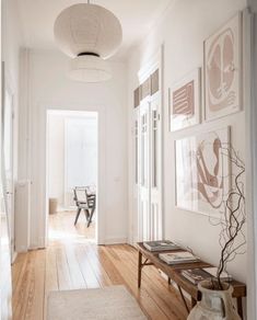 the hallway is clean and ready for us to use as an entrance way in this home