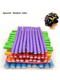 Multicolor  Collar  Polyamide   Embellished   Women Accessories Heatless Hair Rollers, Heat Rollers, Hair Curling Tools