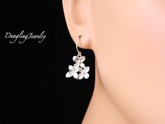 Cherry Blossom Earrings, Flower Earrings, Dangle Earrings, Bridesmaid Jewelry, Bridesmaid Earrings, Drop Earrings, Everyday Jewelry Descriptions: - Sterling silver ear wires - Rhodium Plated cherry blossom Flower measured 17x15mm **Please contact me for ALL CUSTOM JEWELRY and Great DISCOUNT for multiple items Contact Link --> http://www.etsy.com/convo_new.php?to_username=danglingjewelry For more Beautiful and Unique Jewelry **To Enter My Shop --> http://www.etsy.com/shop/danglingjewelry Th Flower Earrings Dangle, Cherry Blossom Earrings, Cherry Blossom Flower, Cherry Blossom Flowers, Earrings Everyday, Earrings Bridesmaid, Jewelry Bridesmaid, Earrings Flower, Earrings Drop