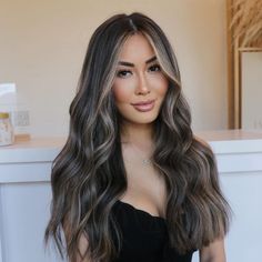 Mushroom Ash Brown Hair, Mushroom Ash Brown Hair Balayage, Brunette With Dimension, Ash Brown Hair Balayage, Ash Brown Hair Color, Black Hair Balayage, Lighter Hair, Ash Brown Hair, Brown Hair Inspo