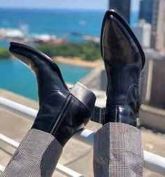 ad eBay - Handmade Black Leather Stylish Zipper Ankle Boot for Men's high ankle boots - Buy Now, click the link (eBay) Heeled Boots Men, Mens Heeled Boots, Men High Heels, Outfit References, Men In Heels, Photography Light, Ankle Boots Men, High Ankle Boots, Zipper Boots