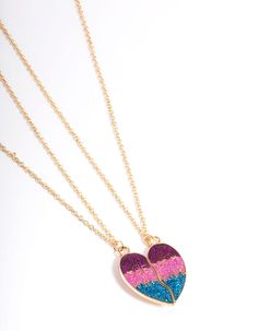 Get creative with the Lovisa Kids Collection! This playful and colourful range has a little something for everyone, kids and big kids at heart! This kids necklace features a BFF magnet charm, perfect for little ones and their bestie. | Lovisa Kids Magnet Strap Heart BFF Necklace Friendship Necklace With Heart Pendant And Charm, Trendy Heart-shaped Necklace For Friendship, Mother's Day Multicolor Heart Charm Necklace, Multicolor Heart Charm Necklace For Gift, Multicolor Heart Charm Necklace As Gift, Multicolor Charm Necklace For Valentine's Day Gift, Personalized Multicolor Heart Pendant Necklace, Friendship Necklace With Heart Pendant, Multicolor Heart Charm Necklace For Mother's Day