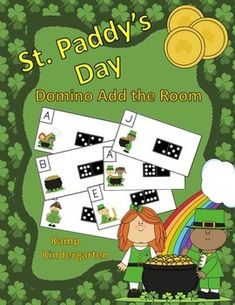 st paddy's day domino add the room game with shamrocks and pot of gold