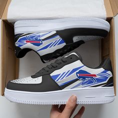 Buffalo Bills Af1 Sneakers 99 Shipping from the US. Easy 30 day return policy, 100% cotton, Double-needle neck, sleeves and hem; Roomy Unisex Fit. Buffalo Bills Gear, Sneakers Air Force, Go Bills, Air Sneakers, Air Force 1 Shoes, Buffalo Bills Football, Bills Football, Nfl Buffalo Bills, Custom Air Force 1