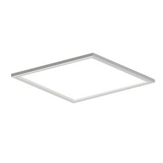 a square light fixture on a white background with no lighting in the room or part of the ceiling