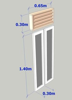 an image of a window with measurements for it